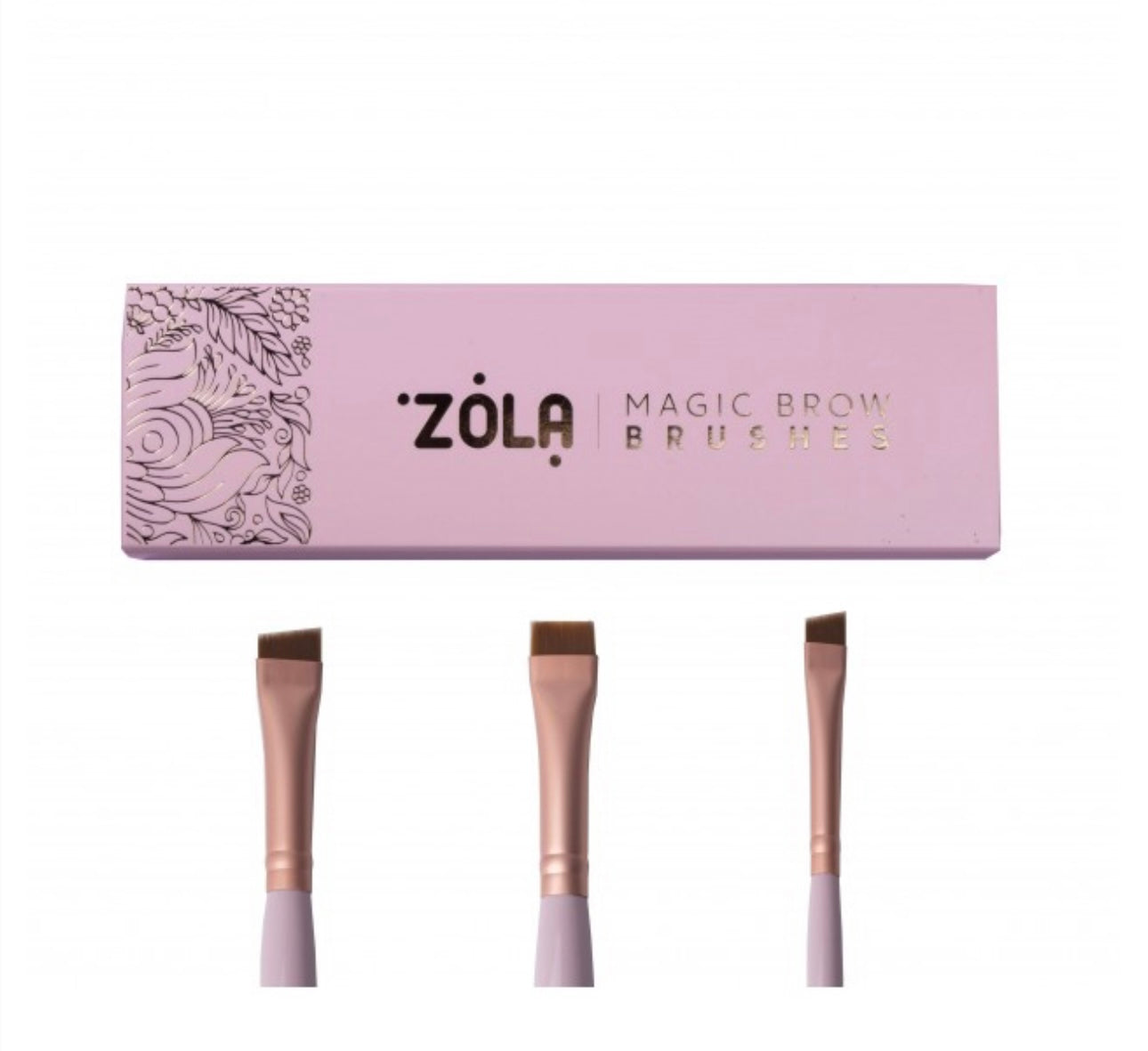 Kit professionnel de pinceaux Zola – Magic brow brushes Rose